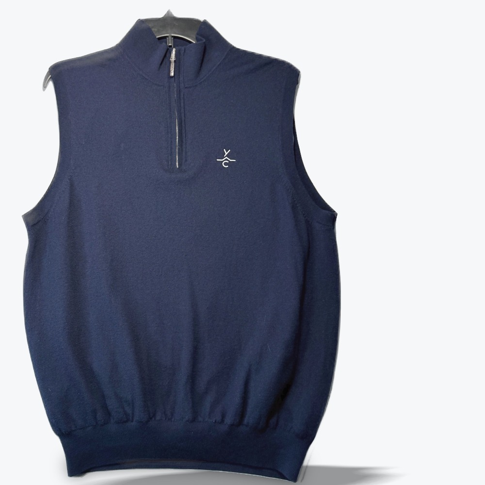 Fairway Greene Yellowstone Club Vest Men M Italian Merino Wool Lined Windvest YC
